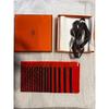 Used Handkerchief Pocket Square Orange X Navy With Box