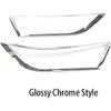 Car Accessories Fit for Toyota RAV4 2019 2020 2021 2022 Headlight Lamps Cover Trim Bezel (Glossy Chrome Style) ABS 2 PCS