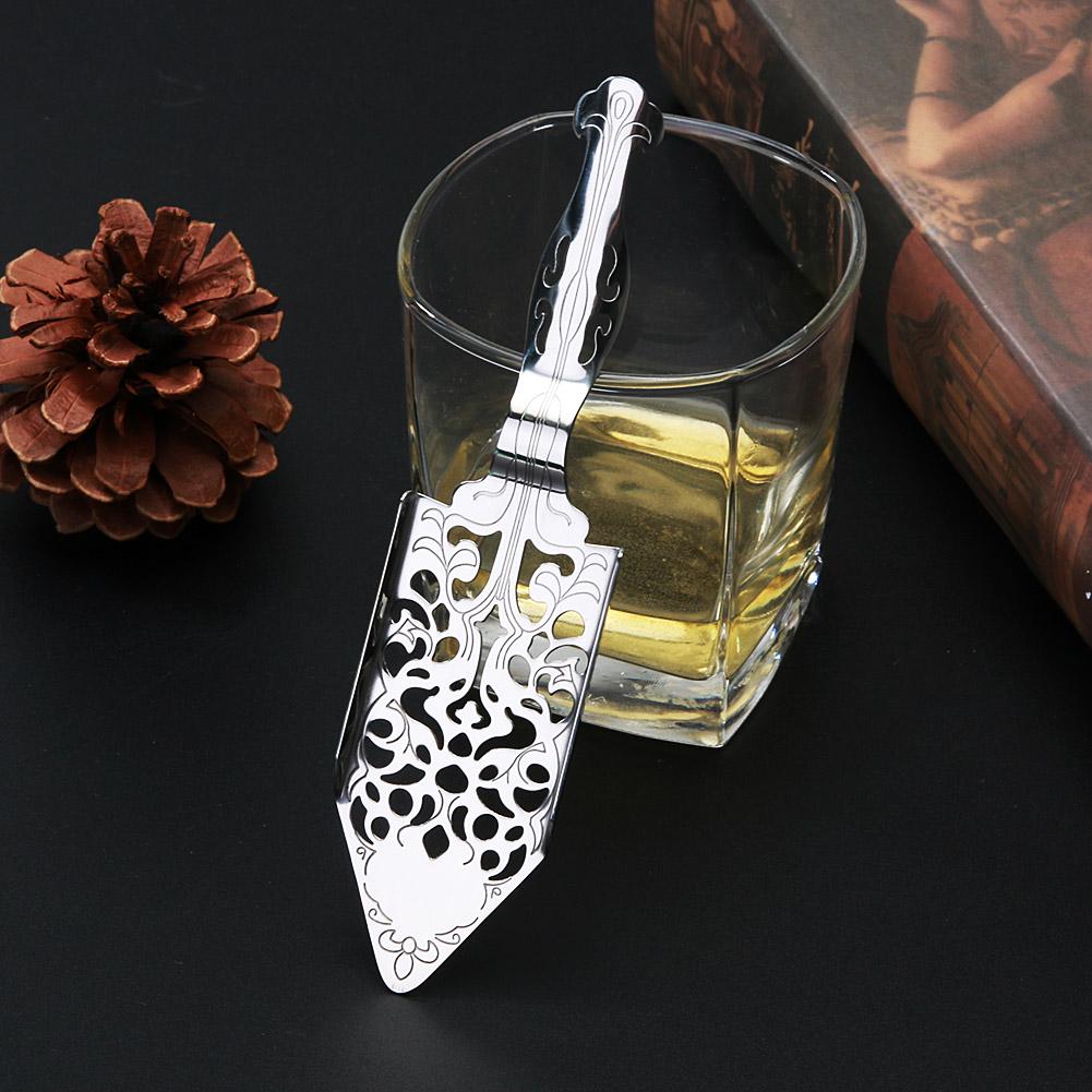 304 Stainless Steel Cocktail Bar Scoop Silvery Filter Spoon Hollowed Out Portable Beautiful Exquisite for Absinthe Glasses China Mainland