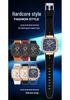 OFNS Men's Square Quartz Chronograph Watch: Luminous, Waterproof, Six-Hand Design, with Calendar for Casual or Commuter Wear.