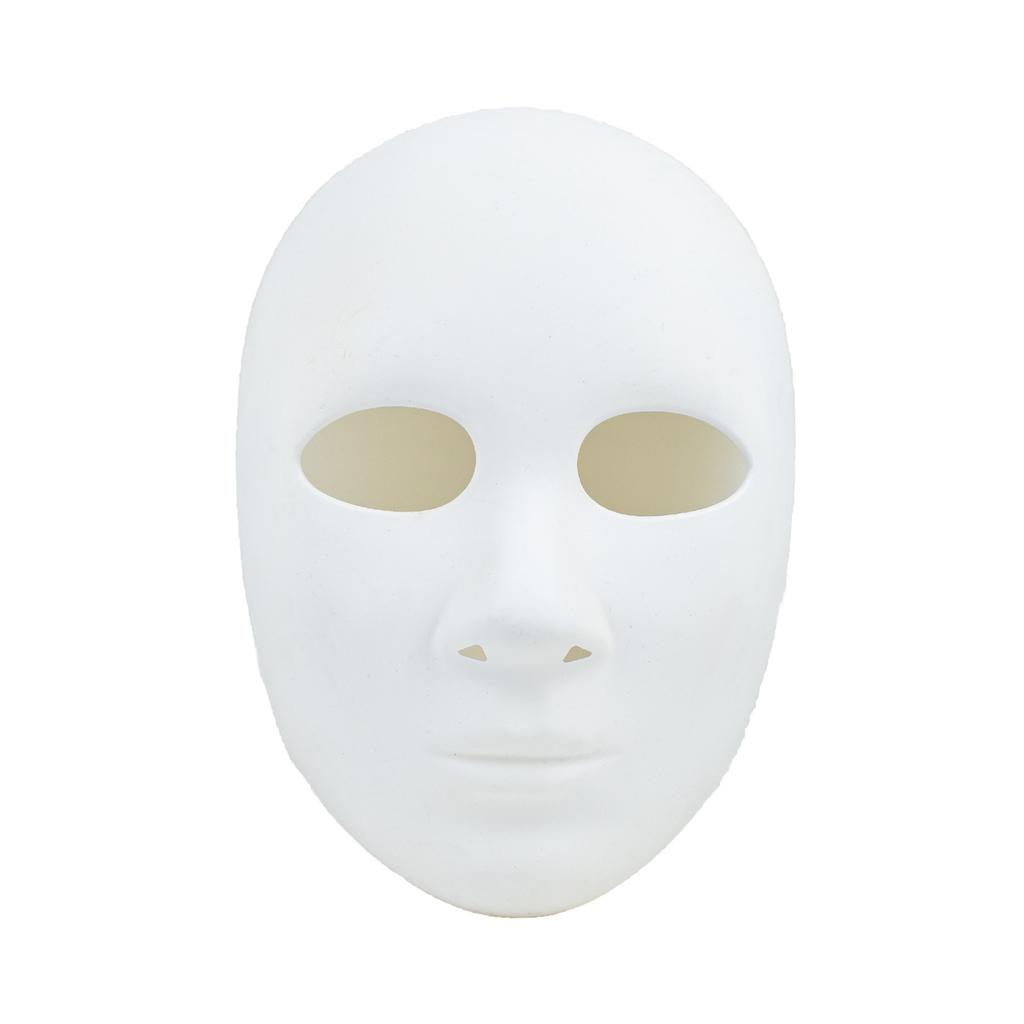 Maska na twarz DIY Pusta Biała Cosplay Rysowana Ręcznie Pogrubiona Plastikowa Maska Karnawałowa Maskarada Halloweenowe Kostiumy Akcesoria