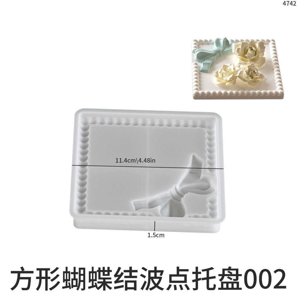 DIY Form, Quadratisch, Rund, Fliege, Untersetzer mit Blasenperlen, Ins-Stil, Aromatherapie-Gipsform, Schale, Silikonform