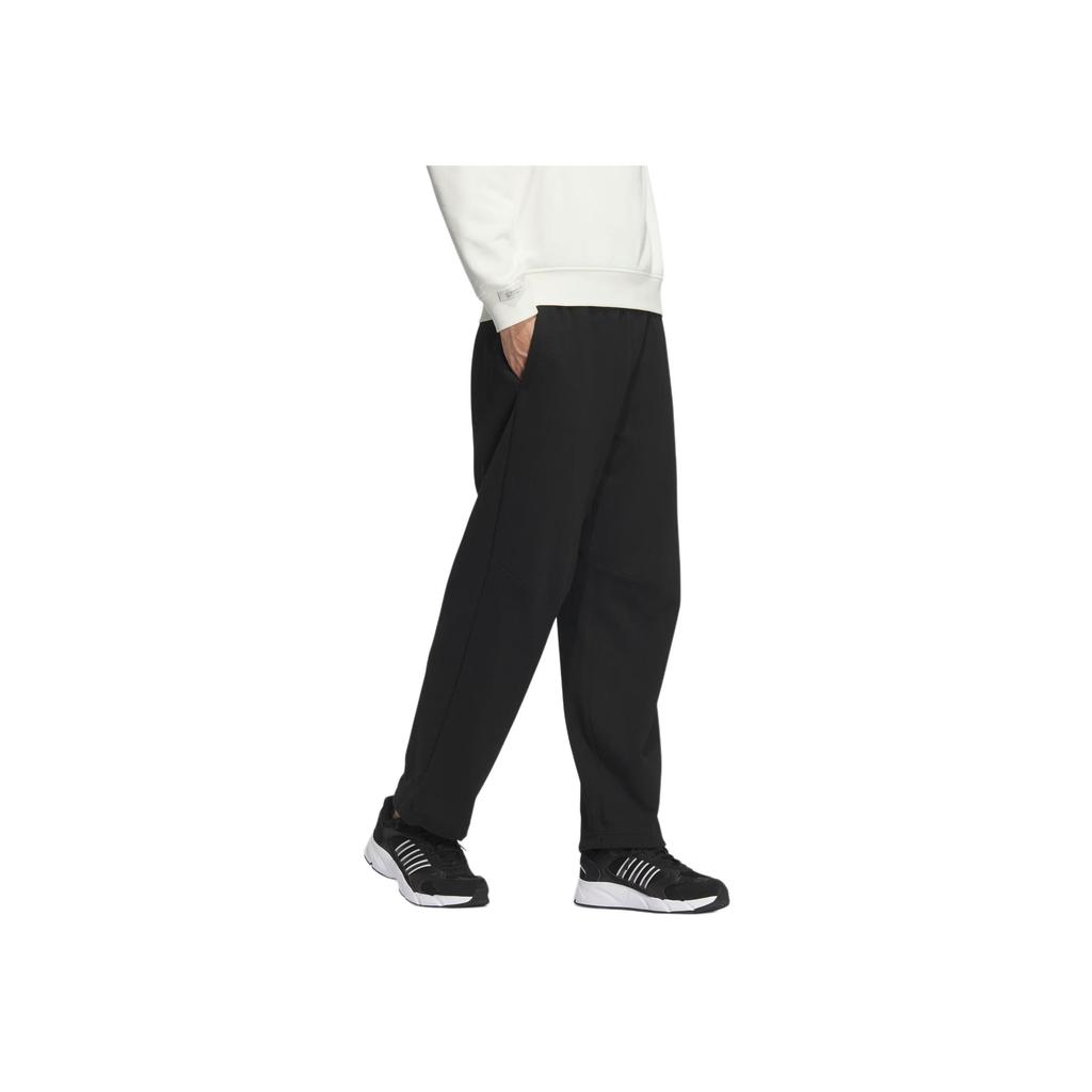 adidas FW24 Logo Knit Tracksuit Comfortable Versatile Wide Leg Knit Sports Pants Men Bottoms Black JM3404