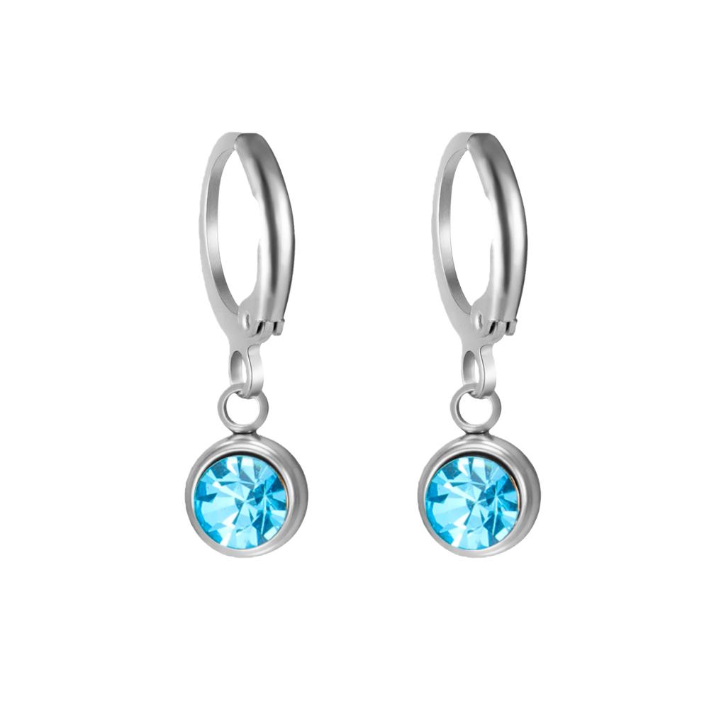 Birthstone Earrings Hoop Earrings Girl Women Stainless Steel Jewelry Family Friend Birthday Valentine's Day Gifts 2025 Trend