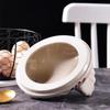 1pc Farmhouse Hen-Shaped Ceramic Egg Baske -Ceramic Egg Holder with Lid,Rustic Kitchen Organizer for Fruits/Veggies