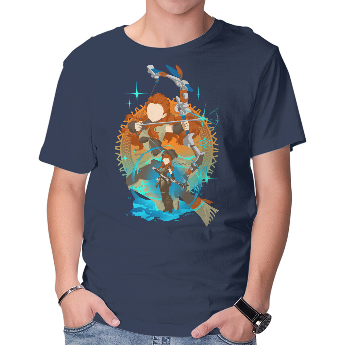 Unisex Crew Neck T-Shirt Savior From Another World Graphic Short Sleeve Casual Tee XXXL