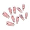 10-Piece Luxe Fake Nails: Blush & Glitter Press-On French Cat-Eye Tips for Seductive Style