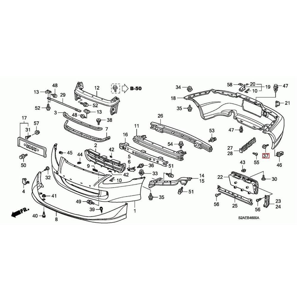 Honda 90114-SE0-000 Fender Liner Wheel House Liner Screw Bumper Screw Bolt Accord Civic CR-V