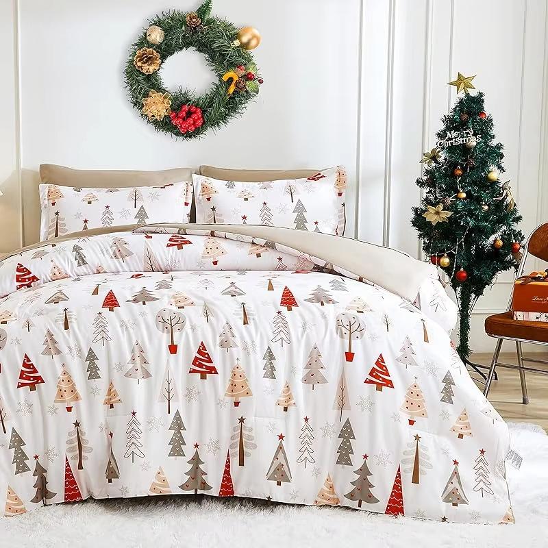 Christmas Down Comforter Set Bedding Set 3-piece Duvet Cover Set