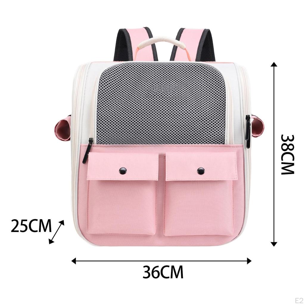 Cat Carrier Backpack Carrying Bag Comfortable Collapsible Multifunction High Capacity Handbag Pet