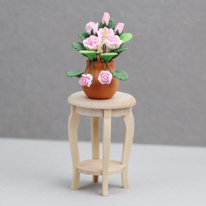1/12 Scale Miniature Wooden Bonsai Stool Model Ornament - DIY Miniature Photography Props- Seasonal Decor - Perfect Gift