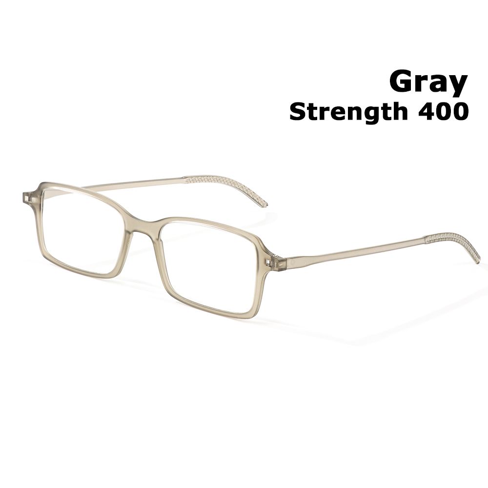 

Unisex Elegant Vintage Eye Protection Reading Glasses Anti-Blue Light Eyeglasses Ultra Thin Frame Strength 350 сірий колір