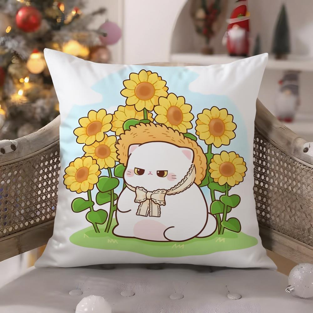 Love cats home decor pictures Pillow Case Comfort Sofa Bed Silky elegant Invisible zipper Decorative cushion cover