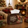 1pc Whimsical Festive Holiday Tissue Box - Reindeer Figure Gift Box Napkin Holder, Suitable for Rolls/Facial Tissues, Multi-Functional Storage Box for