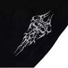 Mens Relaxed Straight Fit Denim Jeans With Gothic Hip Hop Embroidery Mid-Rise Slightly Stretchy Cotton Blend