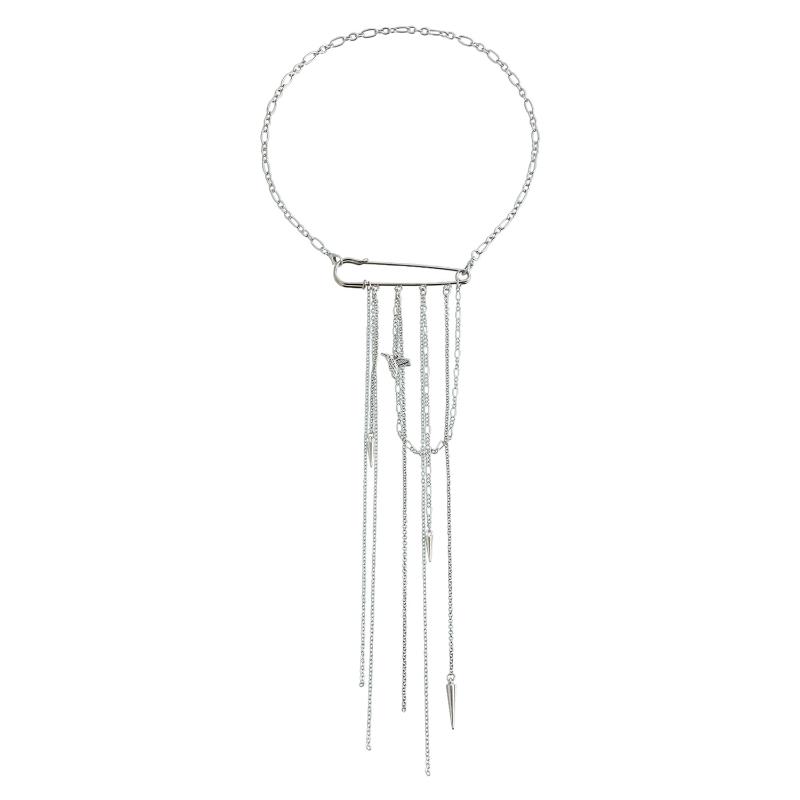 Fashion Multi Layer Pearl Tassel Brooch Necklace Multiple Functions Luxury Delicate Pin Pendant Necklace Jewelry Accessories A3