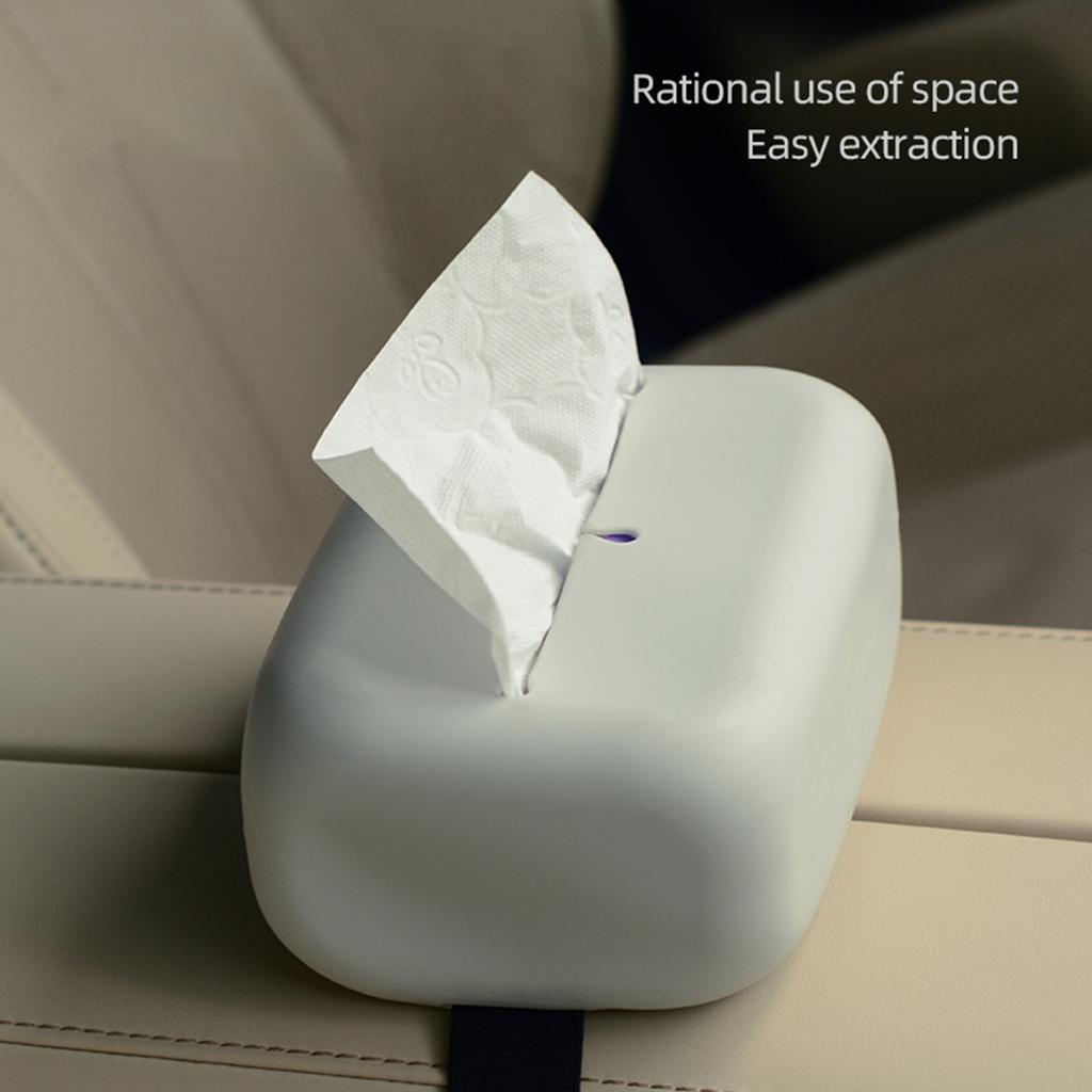 Silicone Tissue Box Napkin Holder Soft Paper Towel Container for Living Room Bedroom Bathroom Office Home Decoration
