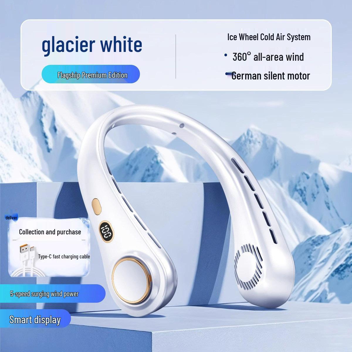 2026 Portable Neck-Hanging USB Rechargeable Bladeless Fan