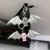 Halloween Dark Devil Sweet Cool Devil Cat Plush Bat Wing Bag Charm Dark Phone Pendant Decoration Key Chains Bag Charm
