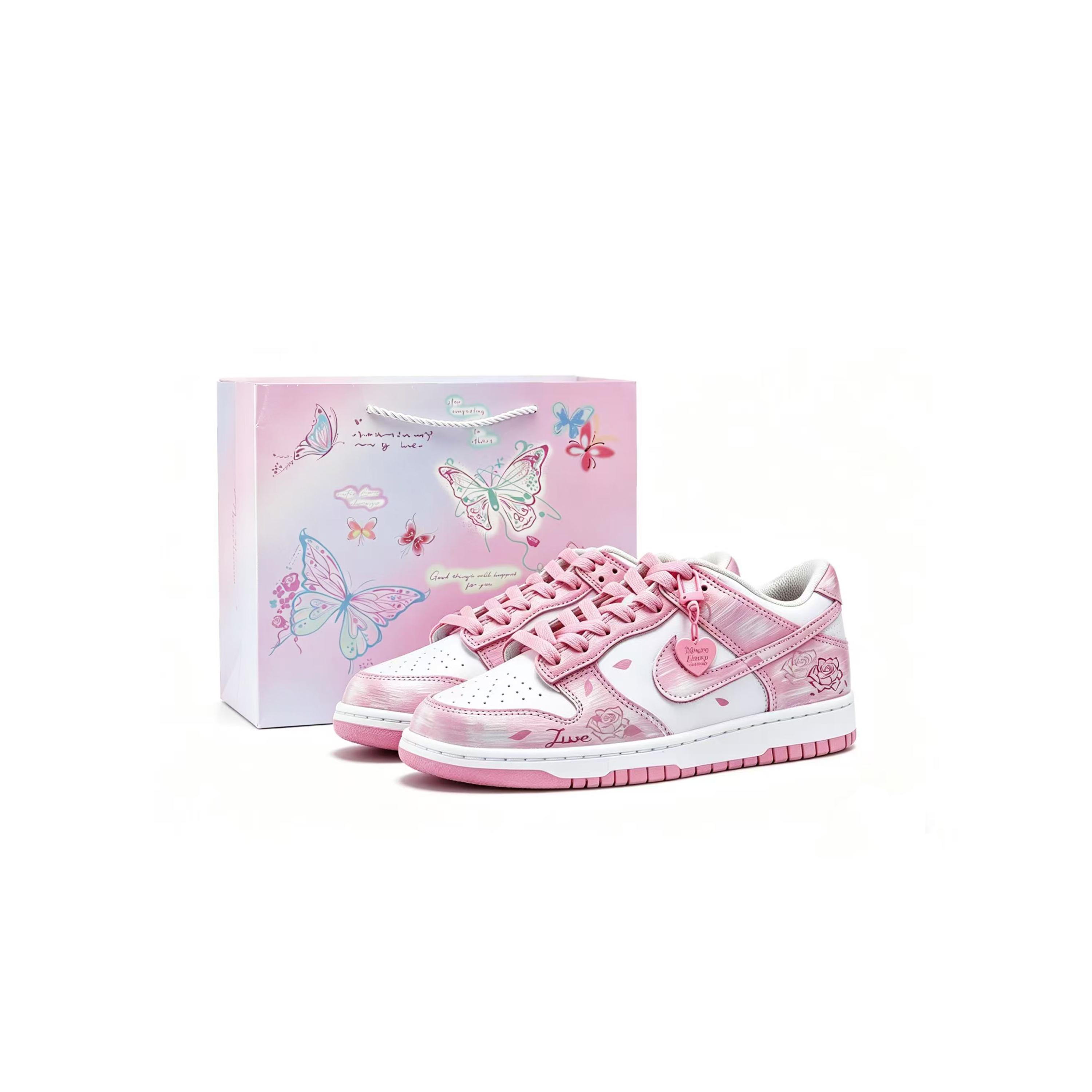 

Nike Dunk Slip Resistant Abrasion Resistant Low top Skateboard Shoes Women s Pink FB9109-125(Team840--) 36.5