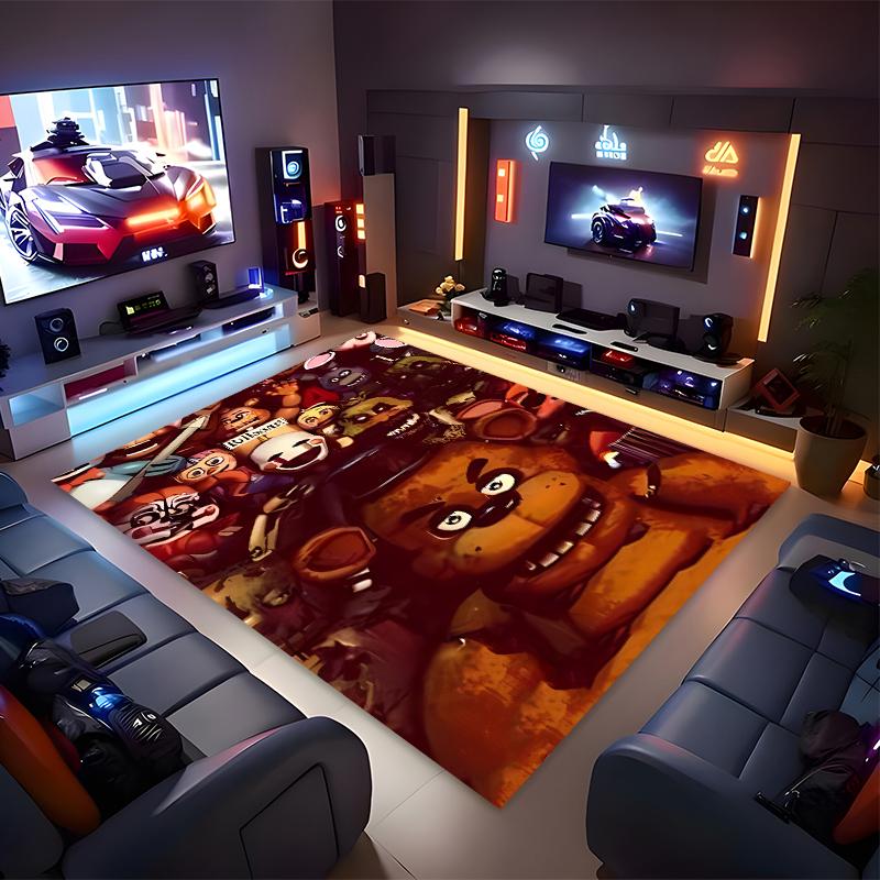 1pc Five Nights at Freddy's3 Print Area Rug - Soft, Washable Non-Slip Indoor Mat for Office Chairs, Living Room, Home Office Decorative Rug