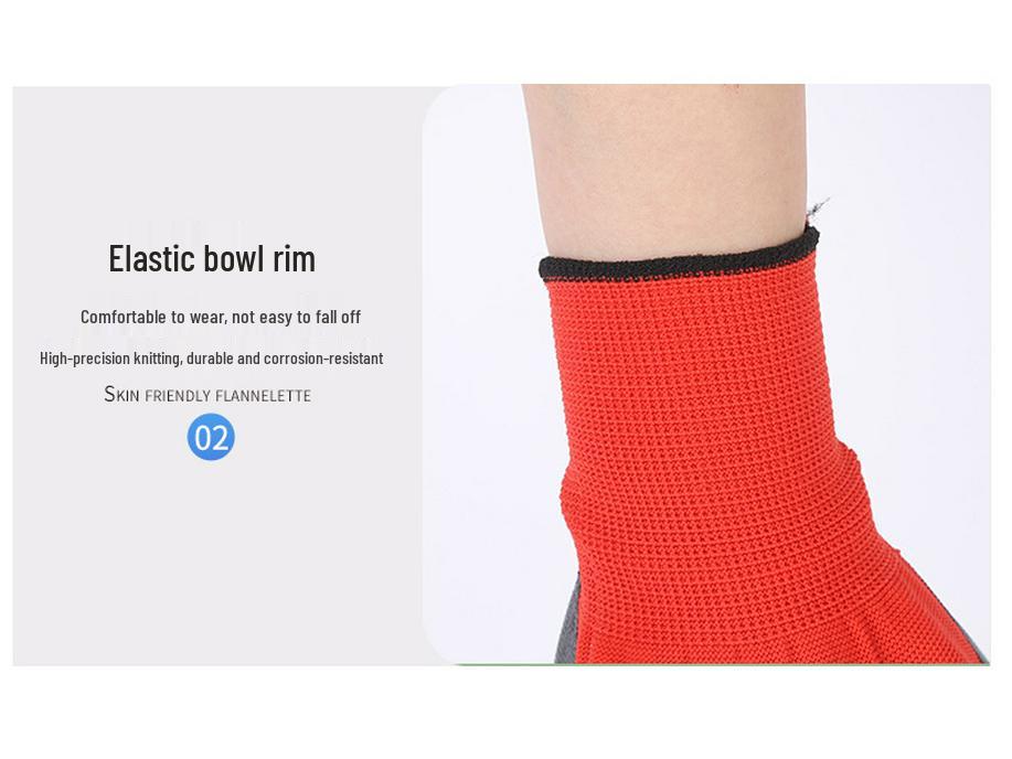 12 Pairs Nitrile Dipped Anti-slip Gloves - Wear-resistant Labor Protection