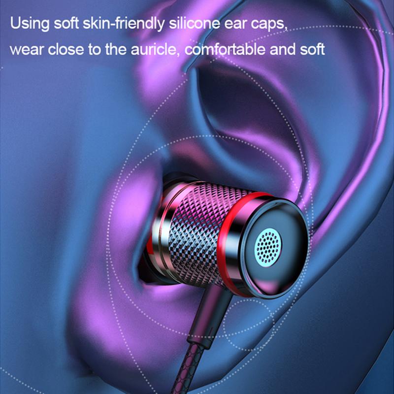 Digital Chip Wired Earphone 3.5mm AUX/Type C In-Ear 9D HiFi Surround Heavy Bass In-Ear Headsets For Samsung Huawei Xiaomi MP3 PC