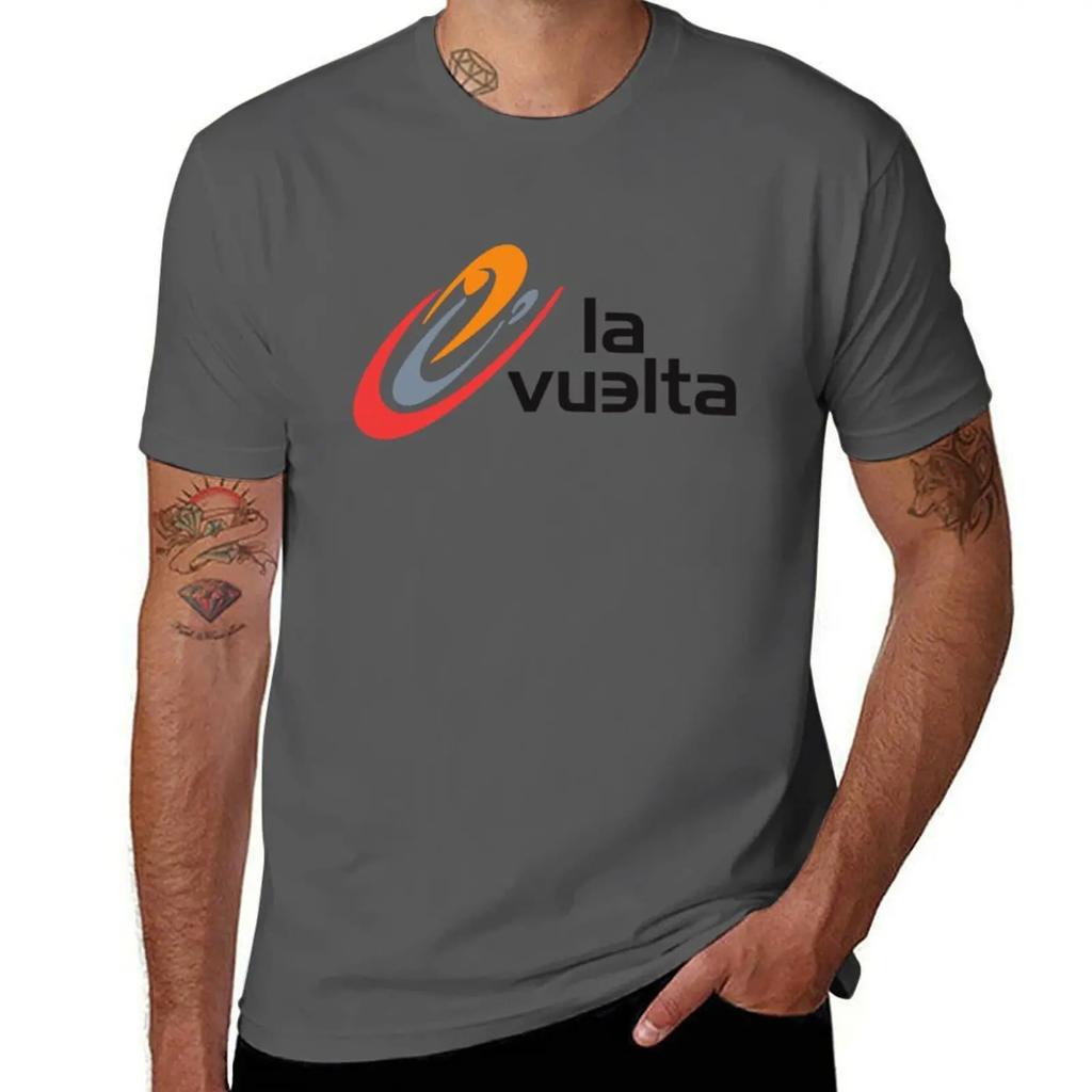 Vuelta A Espana T-Shirt Fashion Shirts Plain Heavyweight T Shirts for Men