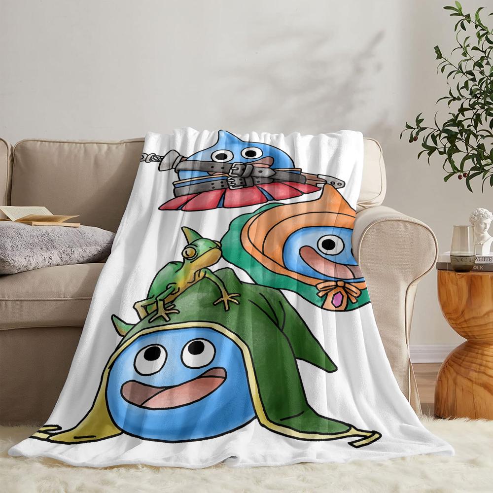 GUOYU Blanket DDragon Quest Slimes Throw Soft Flannel Throw Summer Blanket Lightweight Cozy Nap Blanket for Sofa Bed Travel