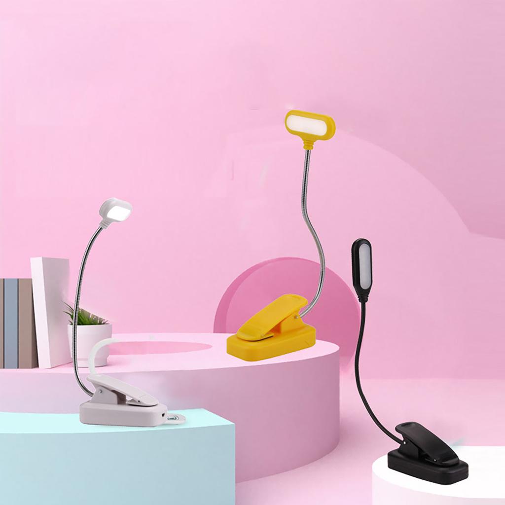 Adjustable LED Clip-On Desk Lamp Battery Powered Flexible Study Reading Battery Learning Book Lamp Portable Bedroom Light