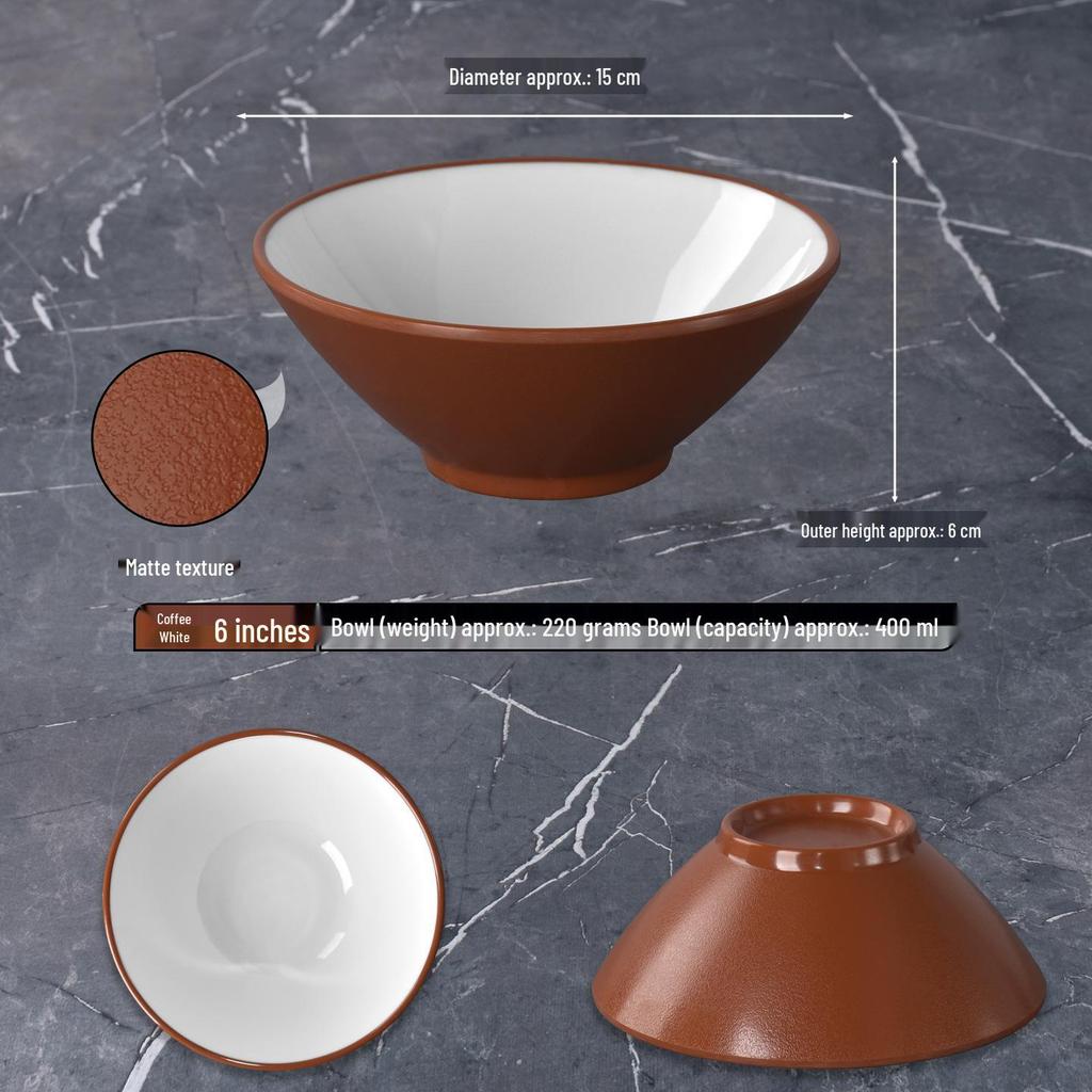 Commercial Melamine Bowl for Catering, Restaurants, and Hotels - Ideal for Rice, Soup, and Sauces