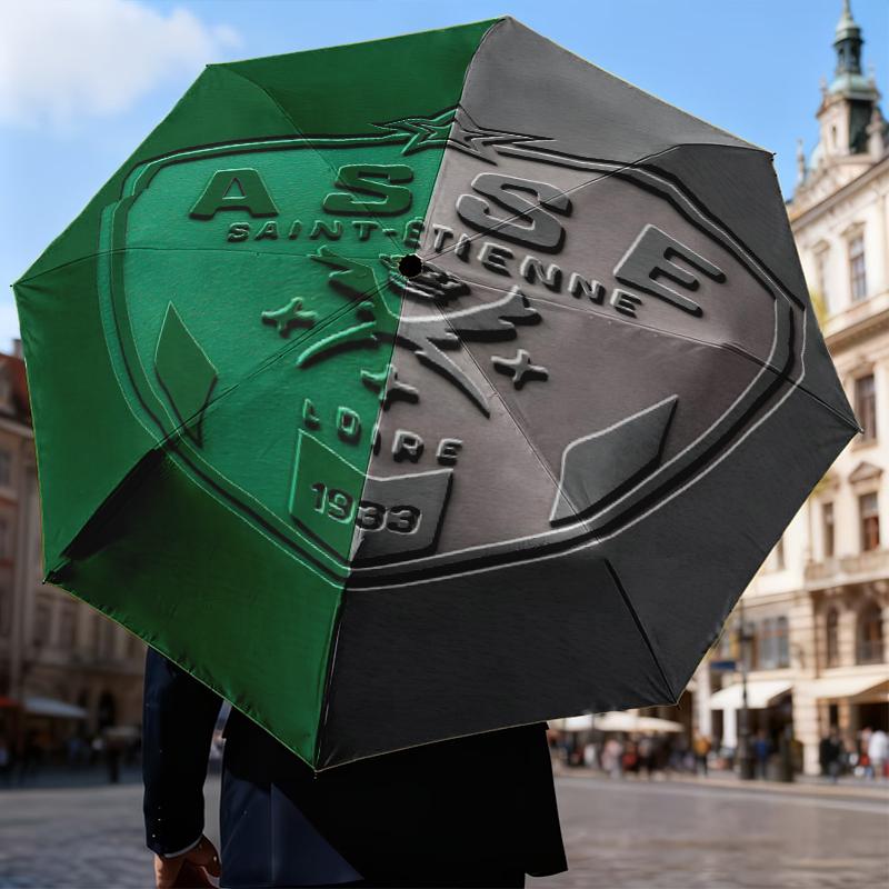 Asse Saint-etienne Crest Umbrella Folding umbrella, automatic umbrella 8-Frame for Travel, camping Use Gift for Halloween Christmas