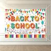1 Decorative Back-to-School Party Background, Polyester Cloth with Colored Pencil Pattern for Back-to-School Party Decoration