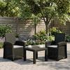 Garden Lounge Chair Rattan Look 2 pcs Anthracite and Light Grey PP
