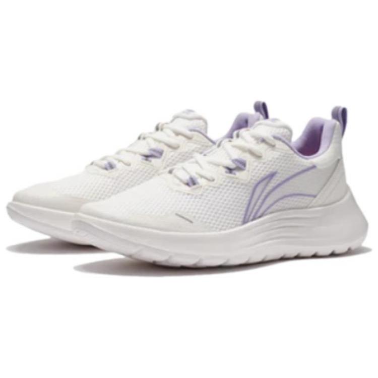 Chaussures de Course Basses Li Ning pour Femmes Blanc Violet ARSS042-3