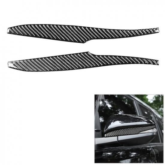 2Pcs For Toyota 4Runner 2010- Carbon Fiber Rearview Mirror Cover Trim Strip