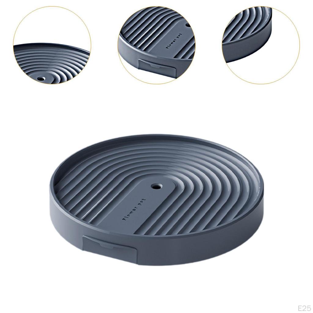 Supporto per Vaso da Fiori con 4 Ruote Nascoste, Carrello Rotondo per Piante da Giardino, Interni,