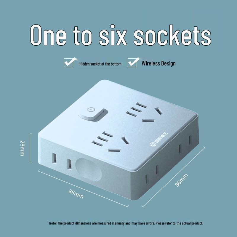 86 Type Wireless Multi-function Socket Adapter Panel Converter