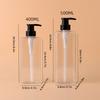 400/500ml Dispenser Sapone Vuoti Design Quadrato Flacone con Pompa Lozione Tipo a Pressione Ricaricabili Shampoo Sottobottiglie Uso Viaggio Doccia
