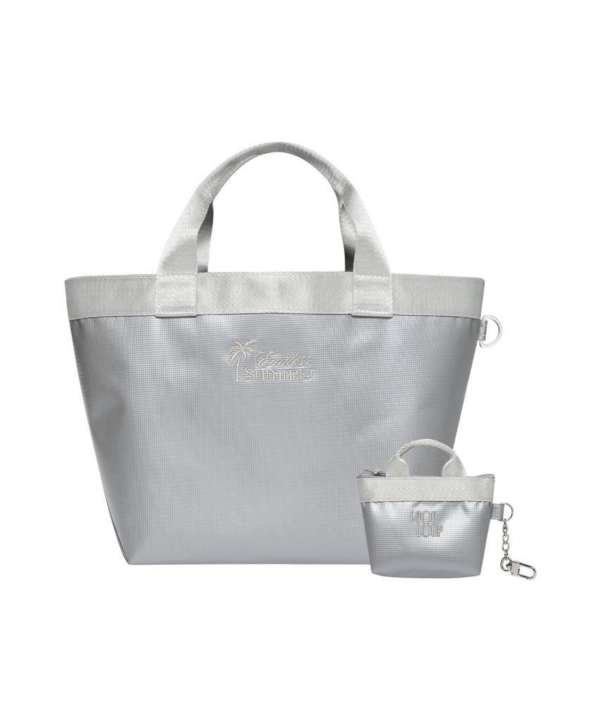 Looploop Bonnie Swim Tote Bag_Silver (Keyring Mini Bag Gift)