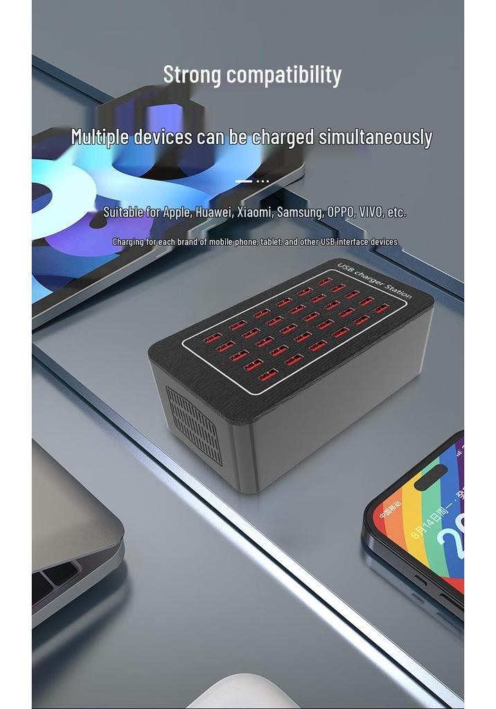 Smart Multi-Port USB Charger with Auto-Recognition (10-40 Ports)