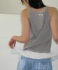 RONRON Dot Boatneck Sleeveless Gray