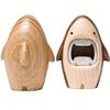 Solid Wood Shark-Shaped Beer Bottle Opener ,Cute Standing Desk Decor, Creative Manual Operation, Ideal for Kitchen and Dining Use, Beer Accessories