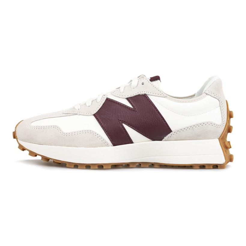 New Balance 327 Białe Ciemno Czerwone Damskie Trampki Jasnoszare WS327KA