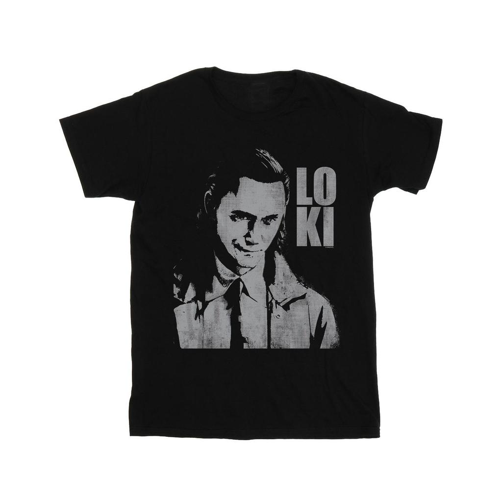 Marvel Womens/Ladies Loki Head Poster Cotton Boyfriend T-Shirt