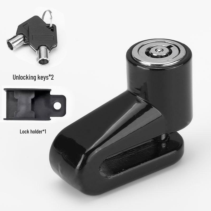 Anti-theft Disc Brake Lock for Mountain Bikes and Motorcycles with Holder