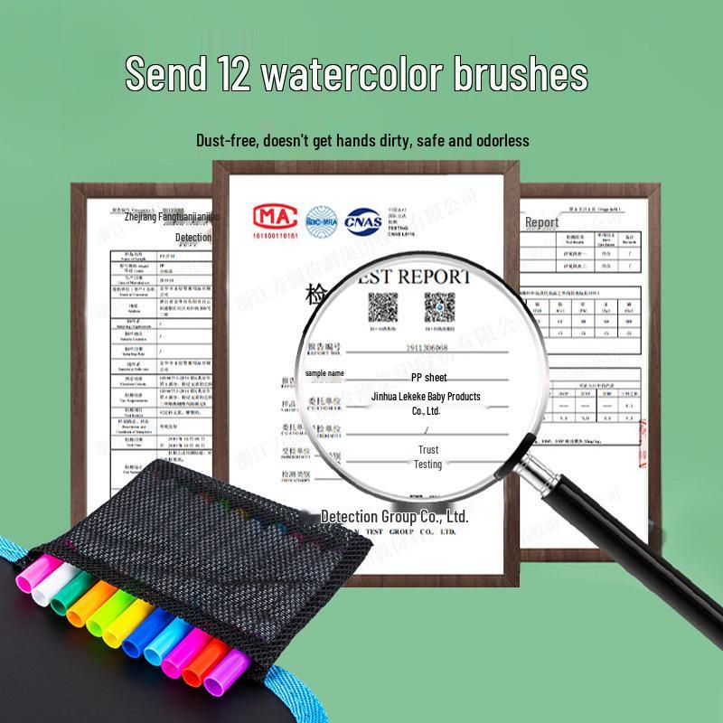 Portable Children's Folding Blackboard: Reusable Chalk Drawing Board and Erasable Graffiti Book for Home.