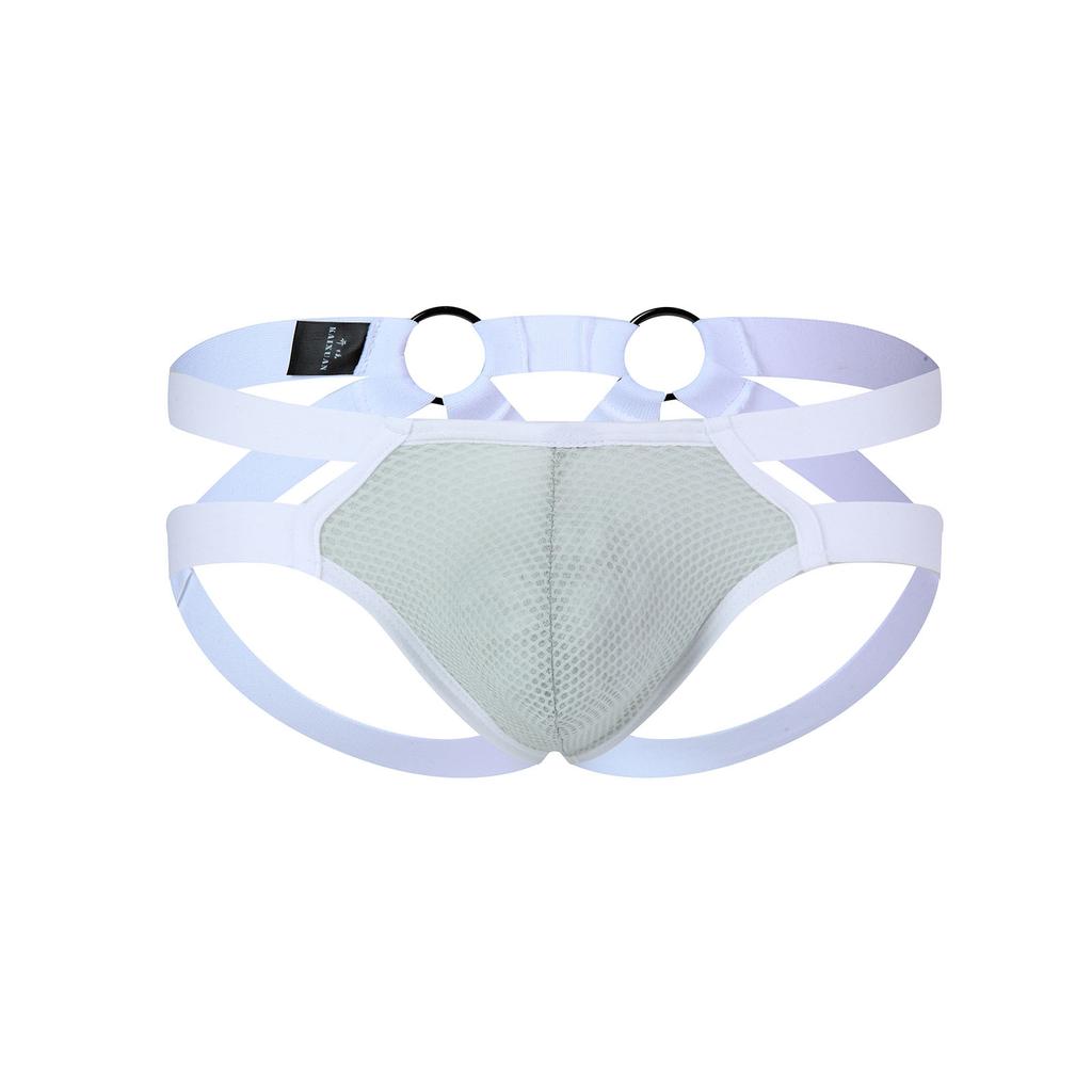 Sexy Men Bondage Underwear Jock Strap Thong Mesh G String Elastic Hollow Lingerie T-back Penis Pouch Underpants