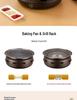 Japanese Non-Stick Charcoal Grill for Camping: Round BBQ Grill & Tea Brewing Stove