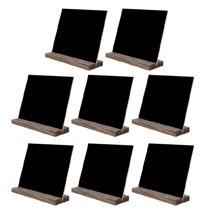 

8Pcs Double Sided Blackboard Signs Small Tabletop Chalkboard Signs with Wood Stand Buffet Food Label Signs for Wedding